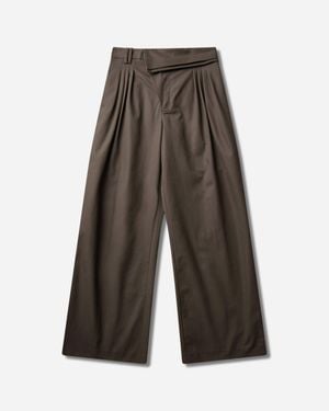 Kiko Kostadinov Men S Dieze Wide Trousers Khaki - Green