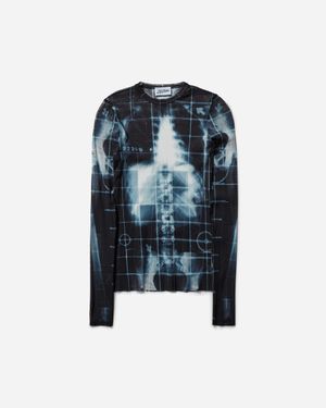 Jean Paul Gaultier S Squeletor Longsleeve Top Light - Blue