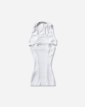 OTTOLINGER Women S Split Racerback Rib Tank Top - White