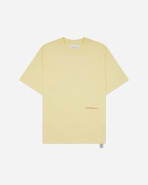 Oamc Peacemaker Languages Print Loose Fit T-Shirt Light - Yellow