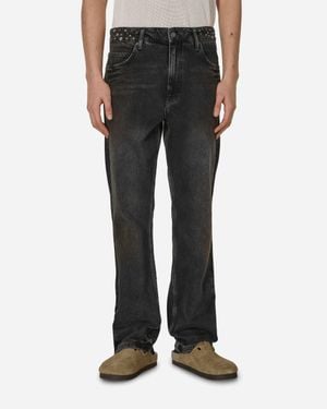 Guess Embellished Flare Pants Aged Wash - Black