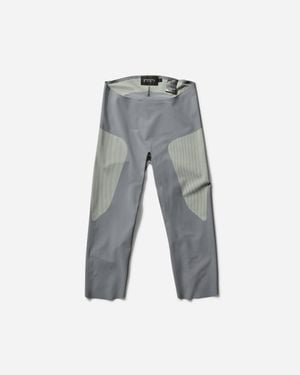 JOHANNA Paris Women S Lycra Capris / Lime Cream - Grey