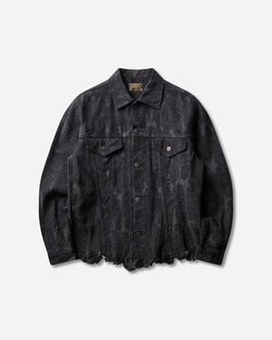 Kapital Men S 12oz Magpie Denim 3rd Jacket - Black