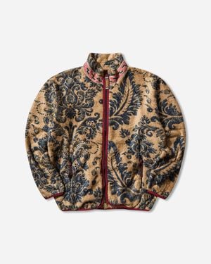 Kapital Men S Damask Fleece Zip Jacket (virgin Mary) - Grey