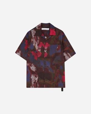 Oamc Peacemaker S Boxy Shortsleeve Shirt Bloom - Red