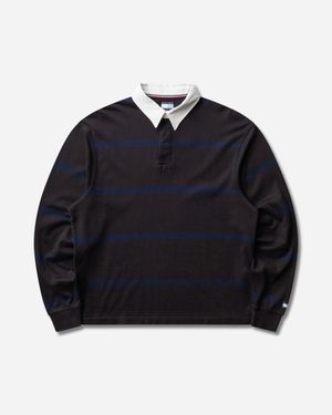 Tommy Hilfiger Men S Frgmt Stripe Rugby Polo / Navy Blue