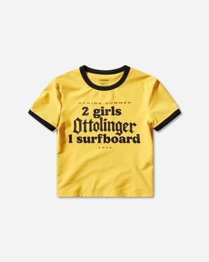 OTTOLINGER 2 Girls 1 Surfboard T-Shirt - Yellow