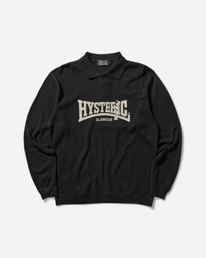 Hysteric Glamour Men S Compression Logo Longsleeve Polo - Black