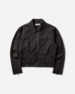 Kiko Kostadinov Men S Kraner Cropped Blouson Crow - Black