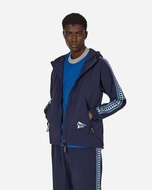 and wander Maison Kitsuné Trak Hoodie - Blue