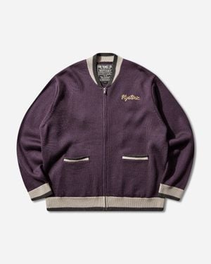Hysteric Glamour S Bored Michigan Embroidered Cardigan - Purple