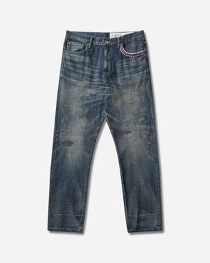 Neighborhood Men S Savage Denim Dp Mid Trousers Indigo - Blue