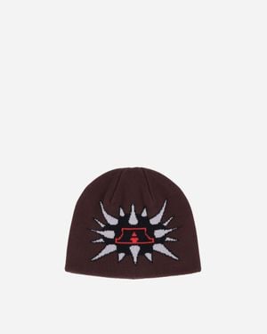 AWAKE NY Spike Skully Beanie - Brown