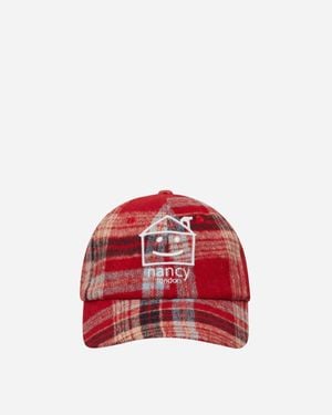 Nancy Plaid House 6-Panel Cap - Red