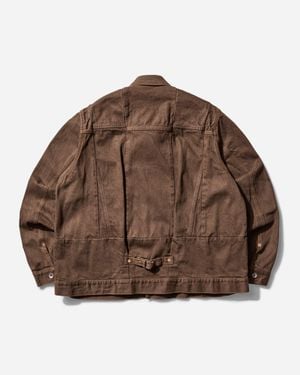 Sacai Men S Denim Jacket - Brown