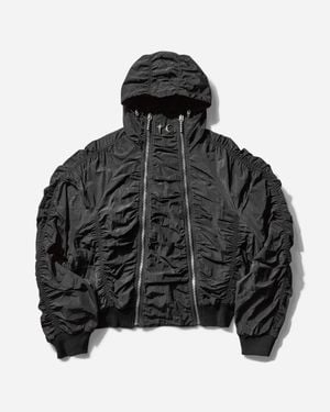 THUG CLUB Men S Scarred Double Flying Bio Jacket - Black