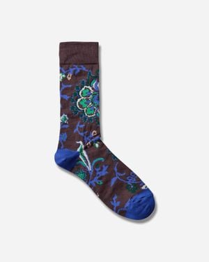 Sacai Floral Socks - Blue