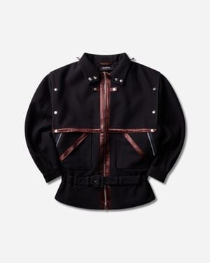 Kiko Kostadinov Women S Heron Belted Jacket Midnight - Black