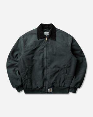 Carhartt S Og Santa Fe Jacket Raven (Stone Canvas) - Black