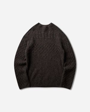 Our Legacy S Rider Popover Sweater Plum - Black