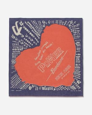Kapital Fastcolor Selvedge Bandana (love Power) Navy - Blue