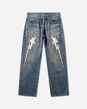 A Bathing Ape S Colour Stone 13Oz Denim Trousers - Blue