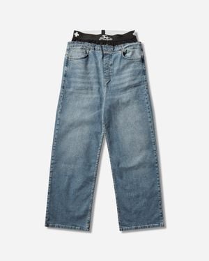 PROTOTYPES Loose Fit Waistband Denim Jeans - Blue