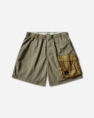 C.P. Company Men S Flatt Nylon Swim Shorts Dried Herb - Green