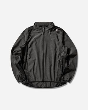 ROA Men S Numb Pinstriped Hooded Wind Jacket - Black