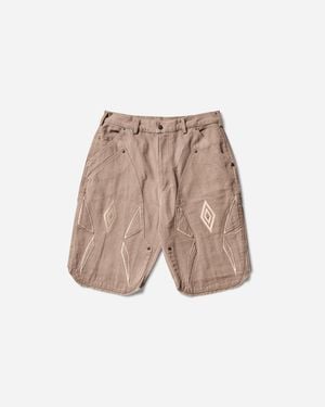 Umbro Shinguard Canvas Shorts Greige - Natural