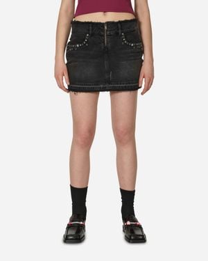 Guess Western Denim Skirt Used Wash - Black