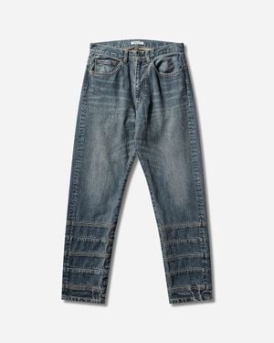 Undercover Women S Distressed Denim Trousers Indigo - Blue