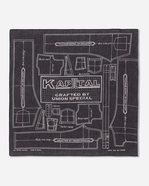 Kapital Fastcolor Selvedge Bandana (barbie Pattern) - Black
