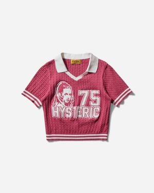 Hysteric Glamour Women S Hysteric 75 Jacquard Tiny T-shirt - Pink