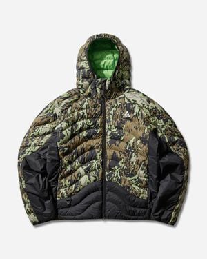 Nike Men S Acg Lava Flow Therma-fit Adv Jacket College Gray / Black / Mean Green