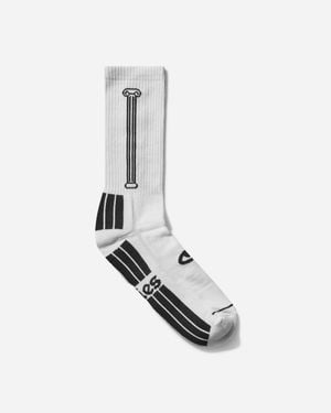 Aries Column Socks - White