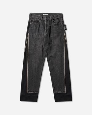 Undercover Women S Cotton Fleece Selvedge Denim Trousers - Grey