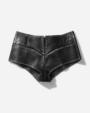 R & M Leathers Hells Belle Shorts - Black