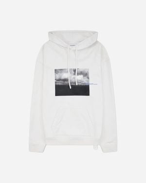 Oamc Peacemaker Men S Star Print Loose Fit Hoodie - White