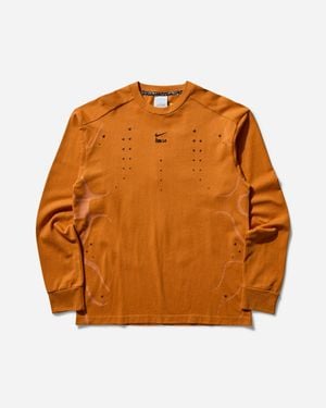 Nike Men S Ispa Protect Sense Longsleeve T-shirt Monarch - Orange