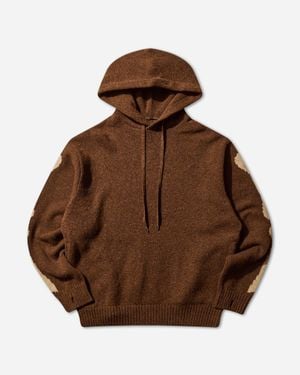 Kapital Men S 5g Wool Bone Hooded Jumper - Brown