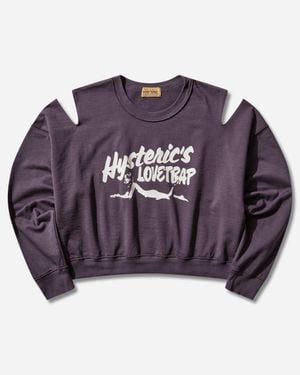 Hysteric Glamour Women S Hysteric S Lovetrap Short Sweatshirt - Purple