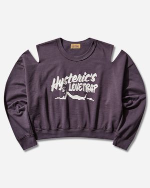 Hysteric Glamour Women S Hysteric S Lovetrap Short Sweatshirt - Purple