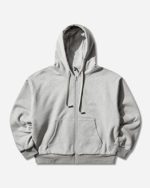 Matthew Williamson Men S Double Layer Zip Up Hoodie Melange - Grey