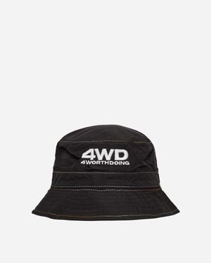 4 Worth Doing Gradient Stitch Bucket Hat - Black