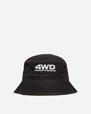 4 Worth Doing Gradient Stitch Bucket Hat - Black