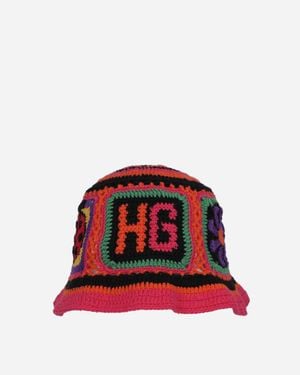 Hysteric Glamour Hg Square Hand-Knitted Bucket Hat - Red