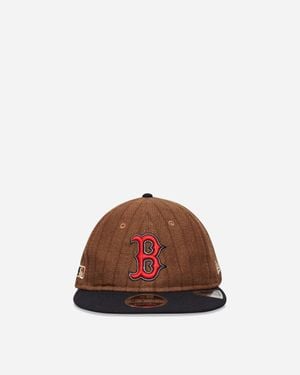 KTZ Boston Red Sox Three Looms X Mlb Wool Pinstripe 9fifty Cap Dark Brown