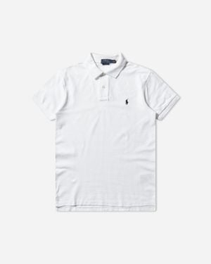 Polo Ralph Lauren Slim Fit Mesh Polo Shirt - White