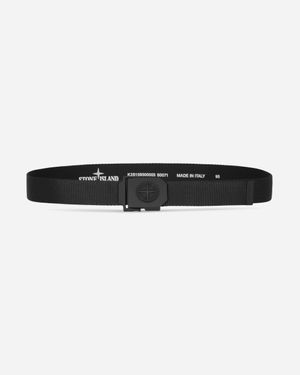 Stone Island Logo Belt - Black